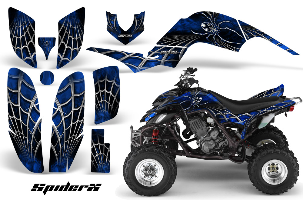 Yamaha Raptor 660 Graphics Kit SpiderX Blue BB